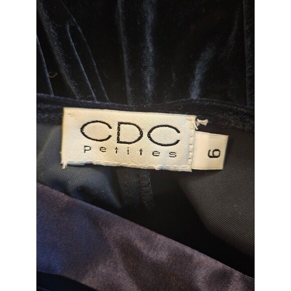CDC Petites Velvet Dark Blue Formal Dress Size 6 - Picture 6 of 8